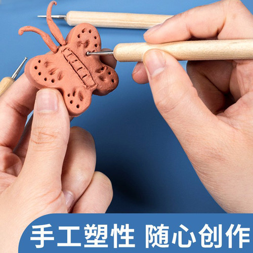 压线笔压痕笔无水笔划痕笔水溶彩铅钻笔留白点花笔拉线笔油泥修饰 - 图2