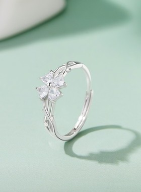 DR四叶草戒指999纯银女2025新爆款轻奢小众高级感新年礼物送女友