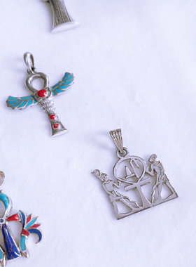 手工银饰文字多款式吊坠