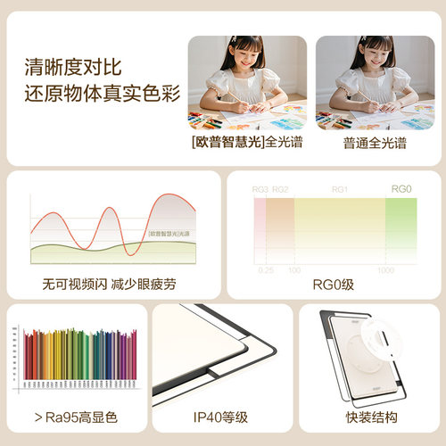 26-欧普LED全光谱护眼吸顶灯饰具客厅卧室灯中式古典风全套悦然TC - 图1