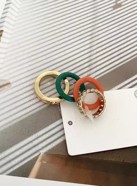 s56欧美新品时尚合金亚克力彩色创意设计搭配唯美戒指套装首饰品