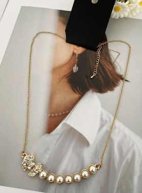 日韩项链萌妹闪钻锁骨链