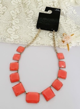 欧美项链合金镶嵌温柔色