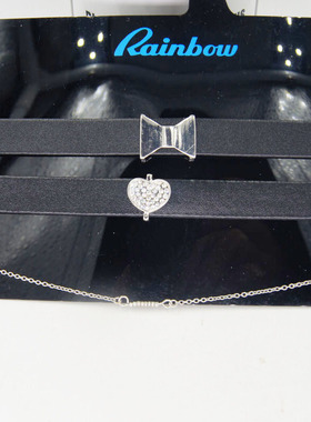 项链锁骨链一卡三条套装