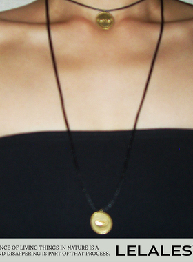 LELALES桑丘黑绳金币项链福气