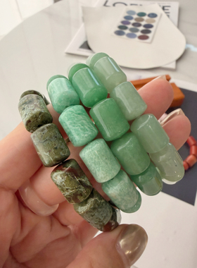 【玉石镯子】炒炒炒力荐！天然玉石水晶手镯手串白水晶东陵玉镯子