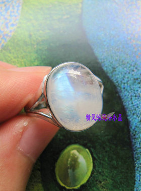 天然水晶纯银镶嵌戒指暮光之城