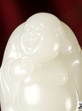 御府弥勒白玉籽玉把件