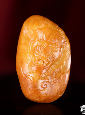 新疆和田玉独籽黄沁王者归来