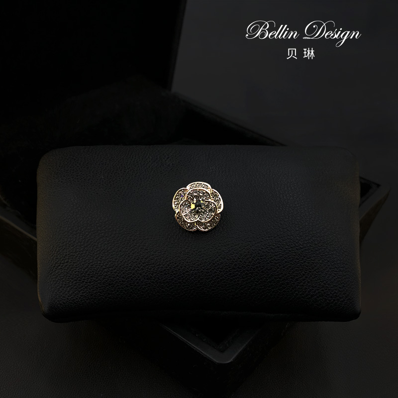 贝琳胸针记复古山茶花防走光胸针扣裙子v领神器固定衣服配饰3837 - 图0