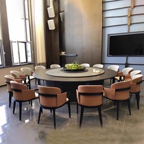 Hotel Hotel Dining Table Large Round Table Electric Turntable Dining Room Dining Room 15 People 20 People High End 2 m 3 m Rockboard Hotpot