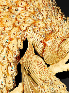 黄金富贵吉祥乔迁轻奢风装饰画