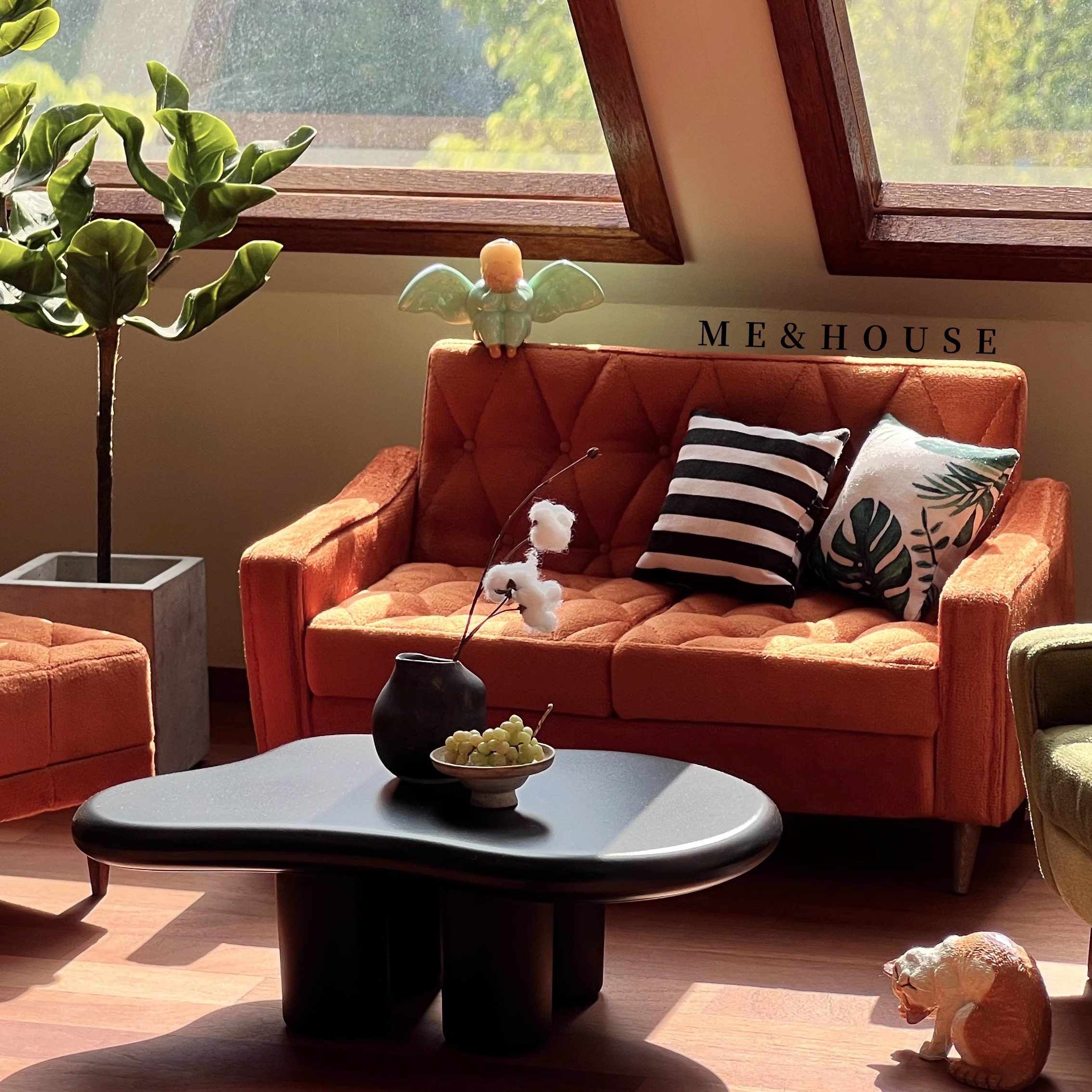 玩具】拉扣沙发双人/单人位/脚凳 家具6分ob11blythe娃屋微缩模型,淘宝优惠券,粉丝福利购,淘宝优惠卷