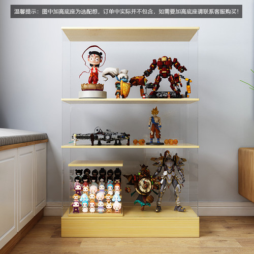 亚克力乐高玩具展示柜带门透明防尘罩家用陈列柜手办动漫模型展柜 - 图3