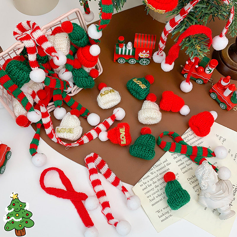 新年迷你帽子围脖2026新款手工针织小号帽子玩偶装饰配饰拍照道具,淘宝优惠券,粉丝福利购,淘宝优惠卷