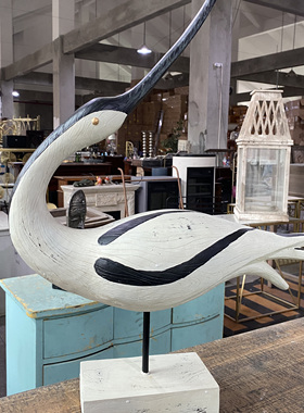 雕刻黑嘴雁地中海家居装饰摆件