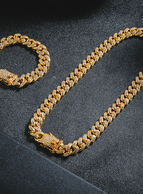 街头王嘉尔潮牌古巴链钛钢手链