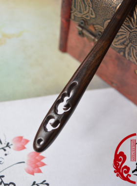 古风千雪寻香黑檀木包邮发簪