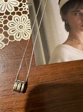 韩代outoflabel纯银镂空锁骨链