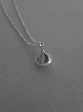 韩国outoflabelS925纯银水滴项链