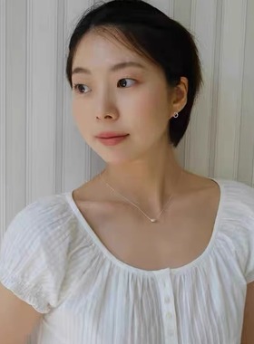 韩国pinafs925银锁骨链小众设计