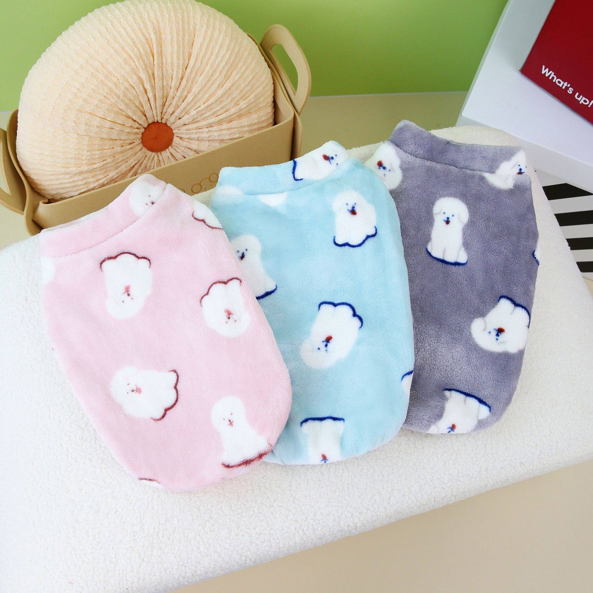 柯基腊肠柴犬大中小狗狗衣服秋冬新款保暖短腿狗宠物服装条纹绒衣,淘宝优惠券,粉丝福利购,淘宝优惠卷