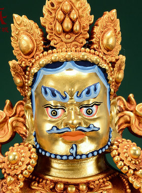 全鎏金黄财神铜像摆件