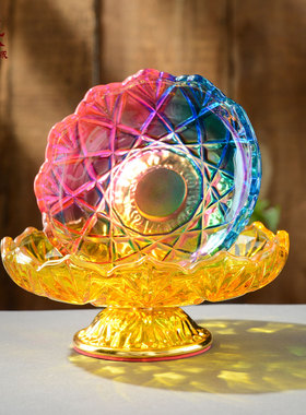 琉璃供果盘供品盘摆件