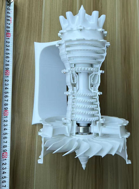 3d打印喷气发动机旋转桌面前台