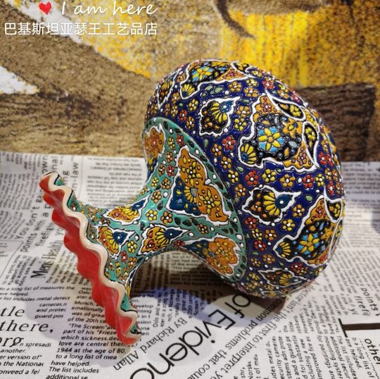Iranian earthenware crafts vase, Bohemian style decorative cabinet, ancient shelf, study room, exotic ornaments, holiday gifts