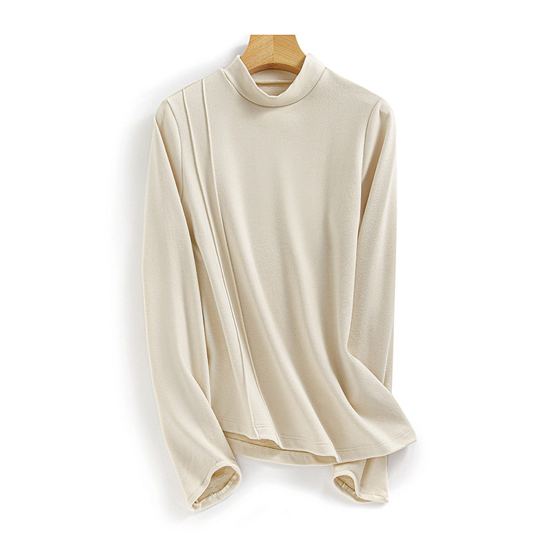 2025冬当季新款 衣佳人折扣  发热衣女双面磨毛鱼骨不规则打底衫,淘宝优惠券,粉丝福利购,淘宝优惠卷