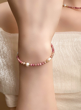 2024冬当季新款 衣佳人折扣 纹石串珠淡水珍珠项链新款潮流锁骨链