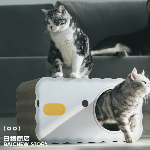 白猪商店 小鸡家族 Purroom猫抓板猫窝猫咪猫爪板猫玩具猫抓柱 - 图3