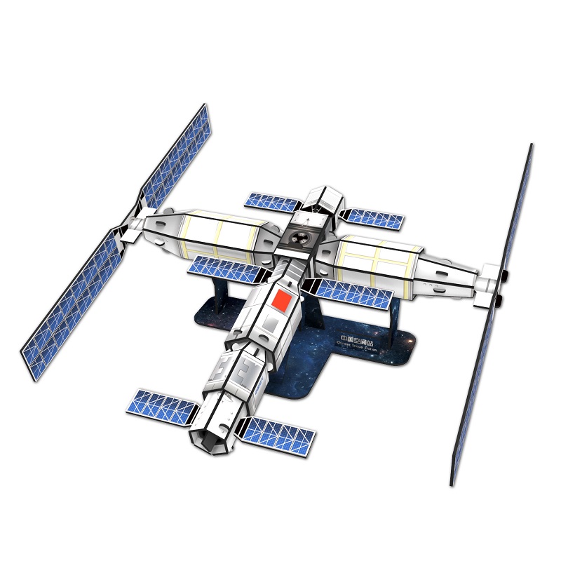 中国航天模型立体拼图空间站长征五号宇宙飞船幼儿园小学儿童手工 - 图3