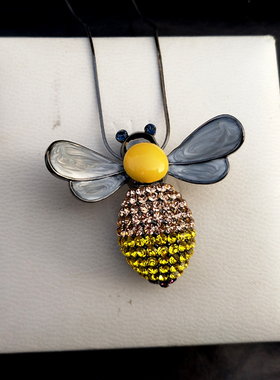 防过敏不掉色秋冬时尚小蜜蜂吊坠