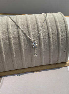 防过敏不掉色 高级感极简日常百搭款马上有钱 生肖马项链锁骨链女