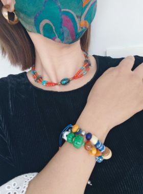 中古印度埃及摩洛哥藏式老海柳银补丁文艺复古项链民族风毛衣链