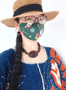 泰国古董老物件天然原矿琥珀手工雕刻埃及荷鲁斯之眼夸张项链颈链