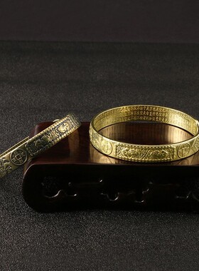 纯黄铜招财进宝手镯国潮实心貔貅