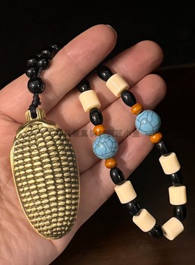 纯铜文玩玉米棒金玉满堂多子多孙