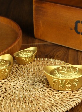 大小齐全纯黄铜金元宝黄金万两