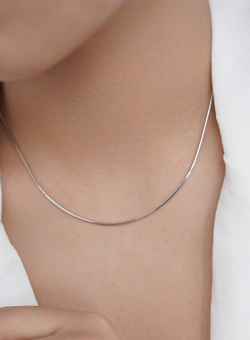 珞有时•白百何同款天然巴洛克珍珠项链叠戴蛇骨链925纯银简约法式