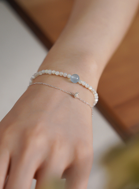 双层手链精致显白纯银材质饰品