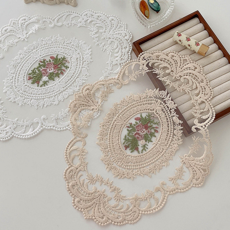 浪漫生活刺绣蕾丝桌垫  ins风复古家用装饰盖巾餐垫 背景拍摄道具,淘宝优惠券,粉丝福利购,淘宝优惠卷