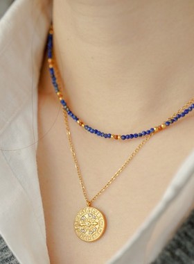 轻奢款复古高级克莱因蓝极细青金