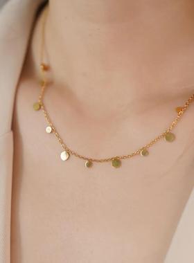 流苏锁骨链项圈女轻奢双层颈链气质复古脖子饰品小众冷淡风项链