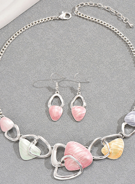 新款高级感不规则设计滴油锁骨链