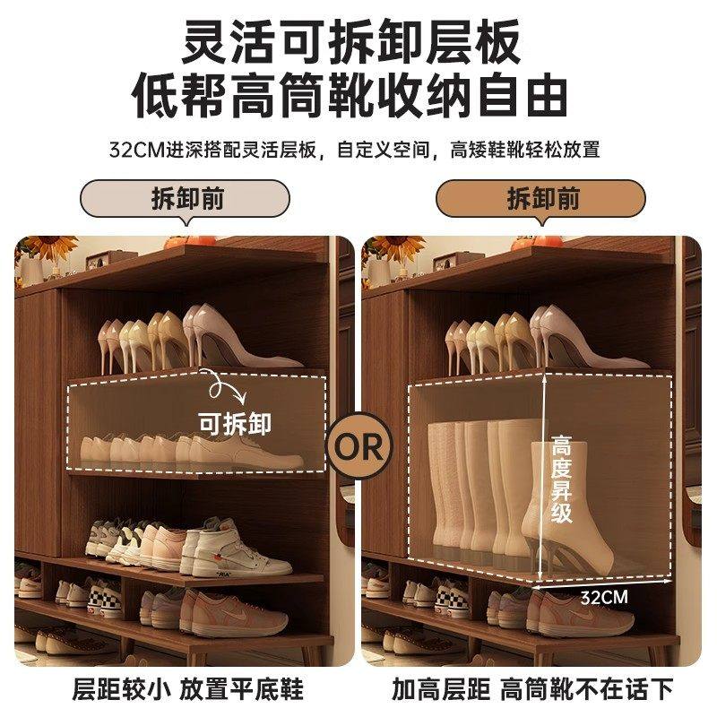 实木鞋柜家用门口2026新款入户玄关一体柜室内收纳储物柜楼道鞋架,淘宝优惠券,粉丝福利购,淘宝优惠卷