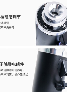 Creyke咖锐客DF64N专业家用咖啡电动磨豆粉机红钛现磨意式手冲研