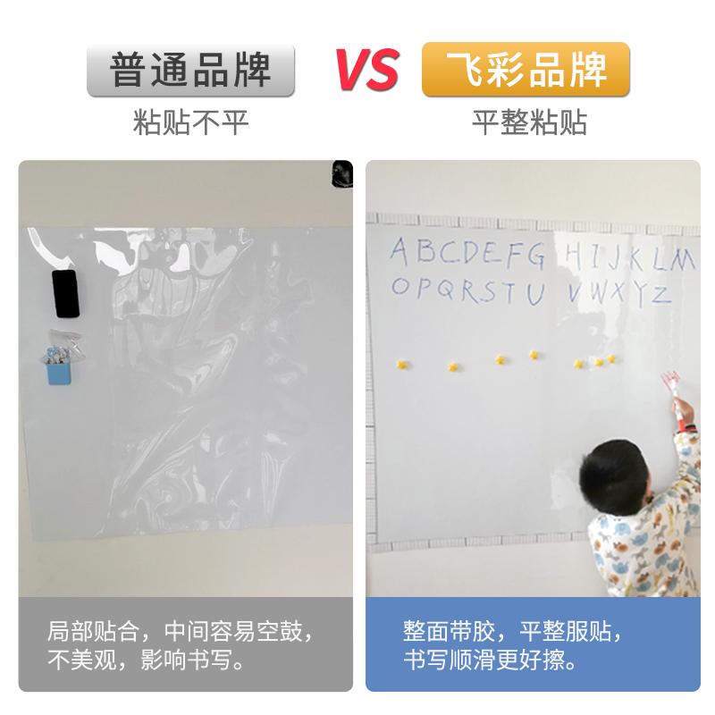 软白板墙贴磁性可移除自粘贴墙纸儿童涂鸦墙黑板贴纸可擦家用教学写字板磁力记事留言板家庭小白板贴吸磁画板-图2